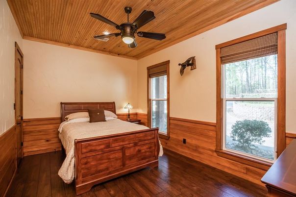 Bedroom, Interior, Wooden Ceilings, Wood Texture Flooring