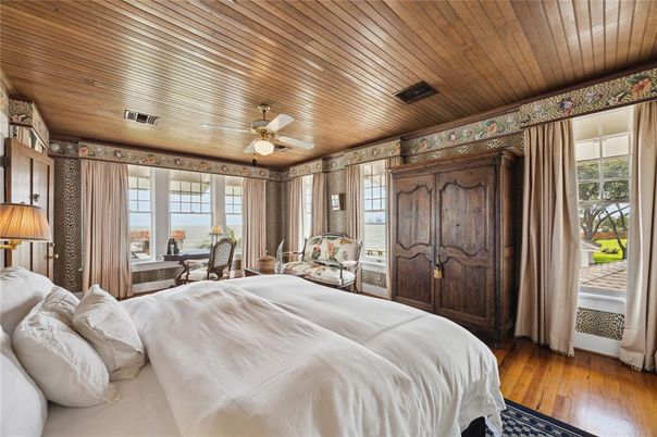 Bedroom, Interior, Water, Wooden Ceilings, Wood Texture Flooring
