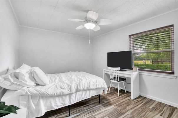 Bedroom, Home Office, Interior, Wood Texture Flooring