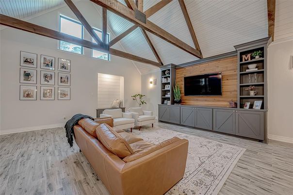Interior, Living room, Wooden Beams, Wood Texture Flooring