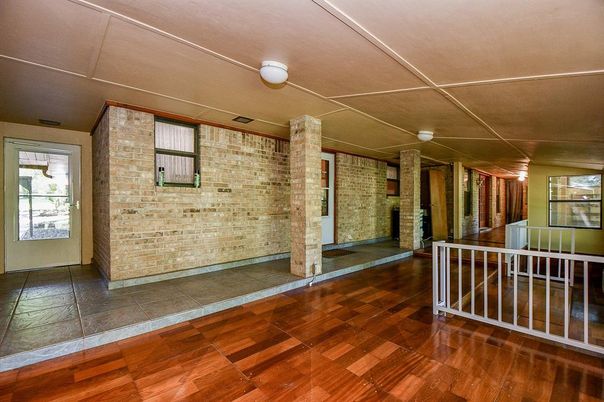 Empty room, Interior, Stone Walls, Wood Texture Flooring