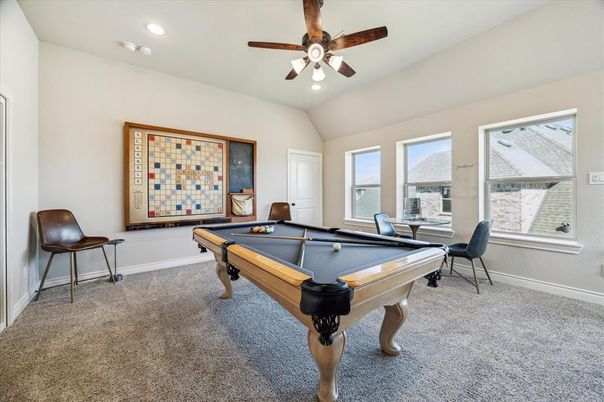 Billiard Table, Game Room, Interior, Recessed Lighting