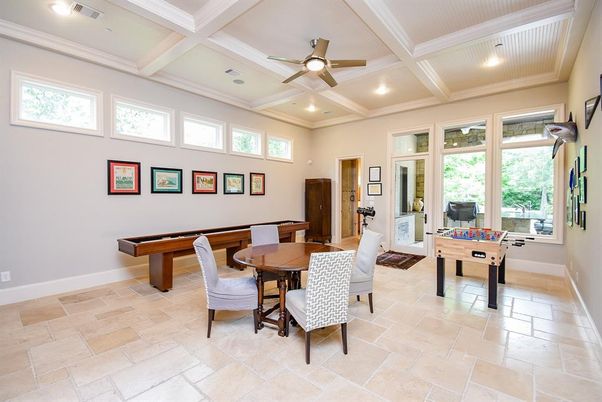 Billiard Table, Dining room, Game Room, Interior, Recessed Lighting