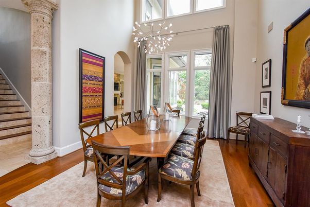 Dining room, Interior, Wood Texture Flooring