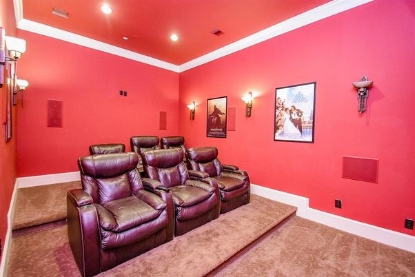 Home Theatre Room, Interior, Recessed Lighting, Theatre Room
