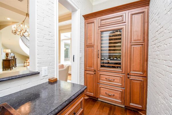 Chandelier, Interior, Stone Walls, Wood Texture Flooring