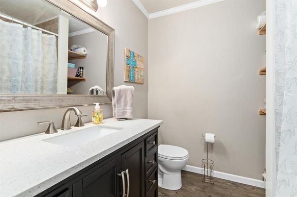 Bathroom, Interior, Wood Texture Flooring