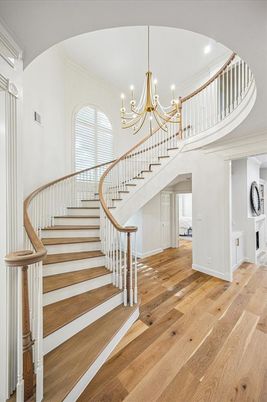 Chandelier, Interior, Wood Texture Flooring
