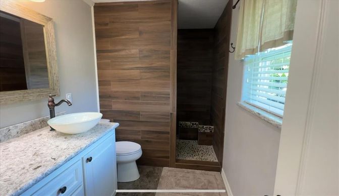 Bathroom, Interior, Wooden Walls