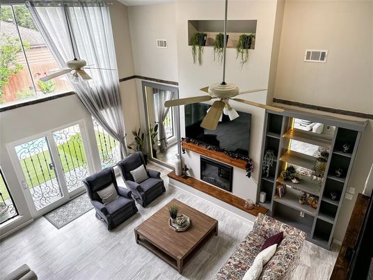 Fireplace, Interior, Living room, Wood Texture Flooring
