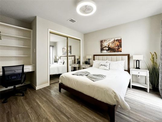 Bedroom, Interior, Wood Texture Flooring