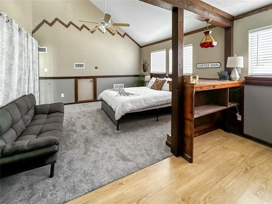 Bedroom, Interior, Wooden Beams, Wood Texture Flooring