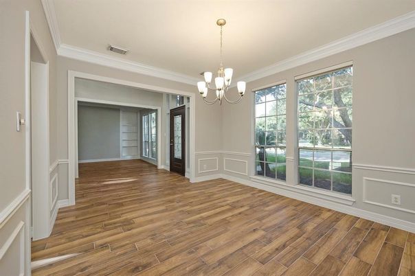 Chandelier, Empty room, Interior, Wood Texture Flooring