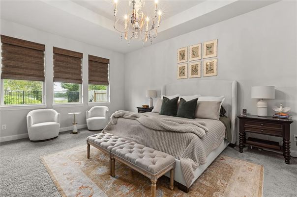 Bedroom, Chandelier, Interior
