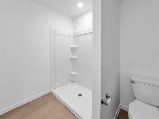 Bathroom, Interior, Recessed Lighting, Wood Texture Flooring