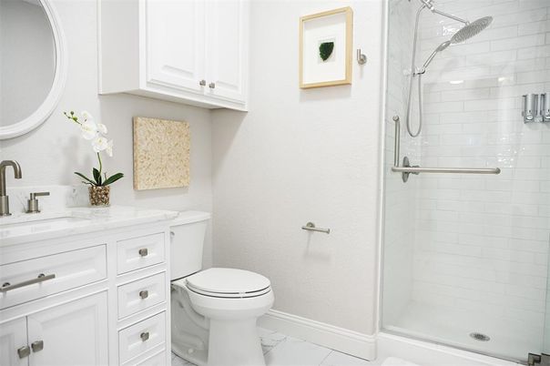 Bathroom, Glass Shower, Interior, Marble
