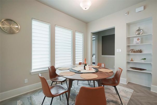 Dining room, Interior, Wood Texture Flooring