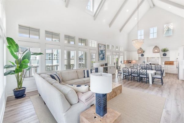 Dining room, Interior, Kitchen, Living room, Pendant Lights, Recessed Lighting, Wood Texture Flooring