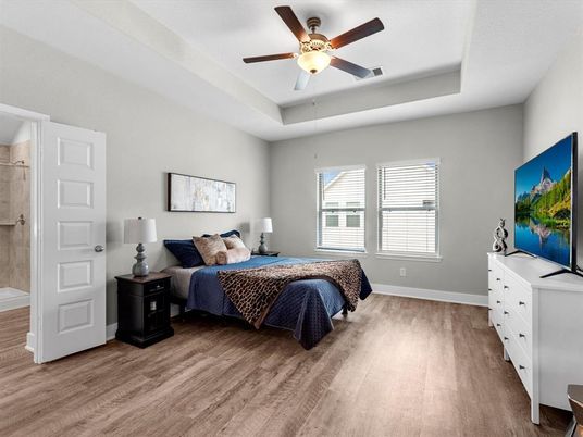 Bedroom, Interior, Wood Texture Flooring