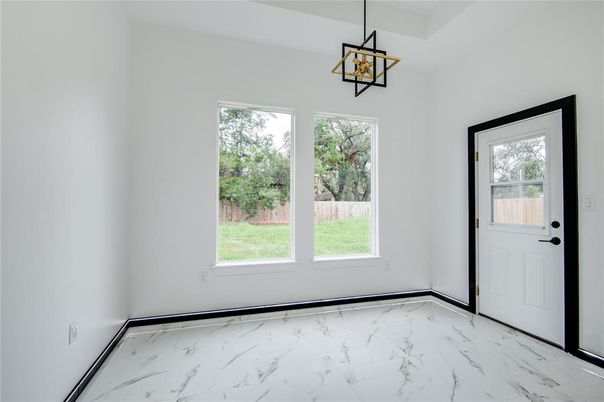 Empty room, Interior, Marble, Pendant Lights