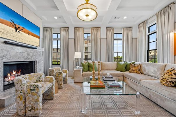 Fireplace, Interior, Living room, Recessed Lighting