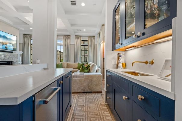 Fireplace, Interior, Kitchen, Living room, Recessed Lighting