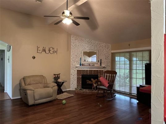Fireplace, Interior, Wood Texture Flooring