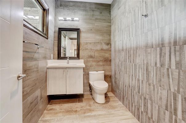 Bathroom, Interior, Wood Texture Flooring, Wooden Walls
