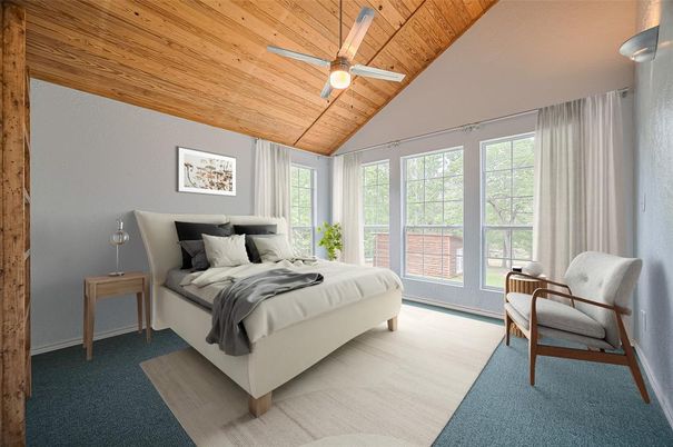 Bedroom, Interior, Wooden Ceilings