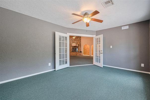 Empty room, Fireplace, Interior