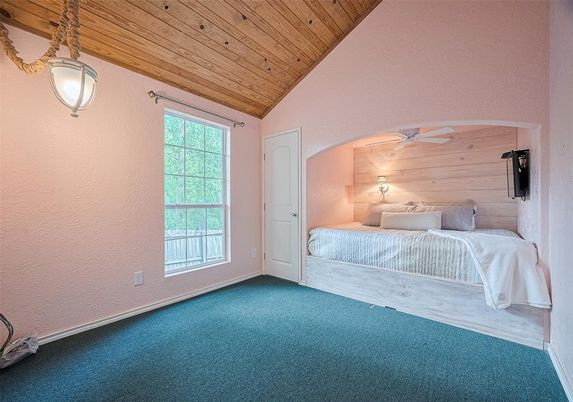Bedroom, Interior, Wooden Ceilings