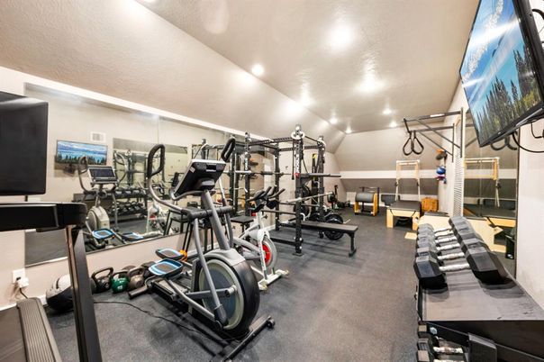 Fitness Equipment, Gym, Interior, Recessed Lighting