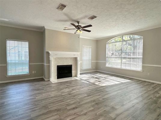 Empty room, Fireplace, Interior, Wood Texture Flooring