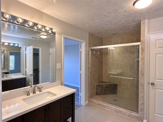 Bathroom, Dual Sink Vanities, Glass Shower, Interior
