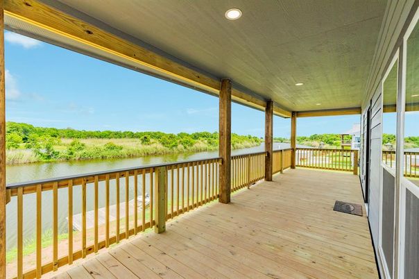Exterior, Recessed Lighting, Water, Wood Texture Flooring