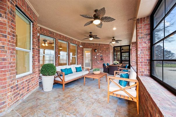 Dining room, Interior, Living room, Recessed Lighting, Stone Walls
