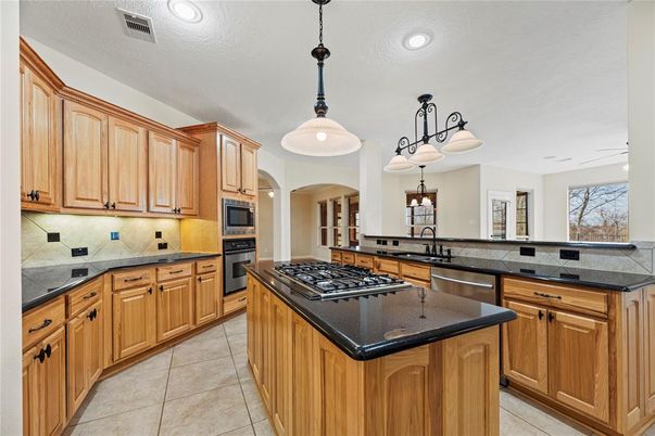 Interior, Kitchen, Pendant Lights, Recessed Lighting, Stainless Steel Appliances