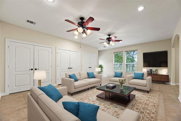 Interior, Living room, Recessed Lighting