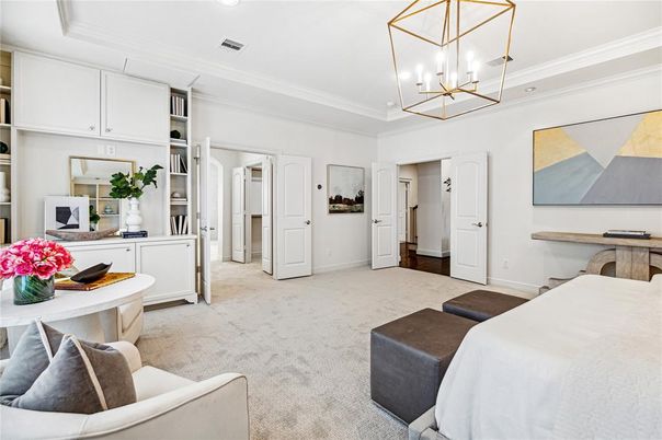 Bedroom, Interior, Pendant Lights, Recessed Lighting