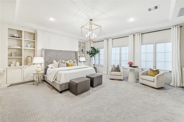 Bedroom, Interior, Pendant Lights, Recessed Lighting