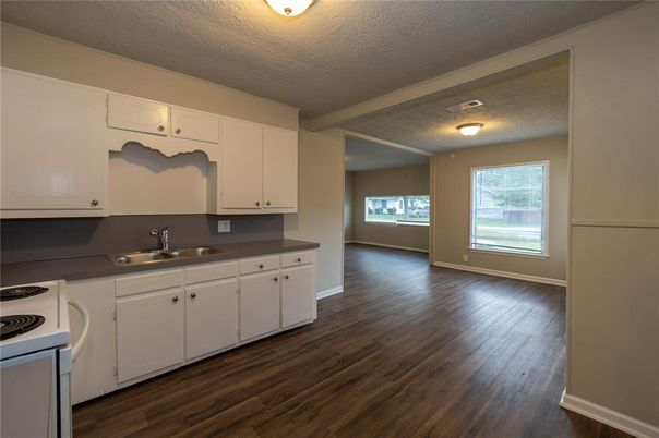 Interior, Kitchen, Wood Texture Flooring