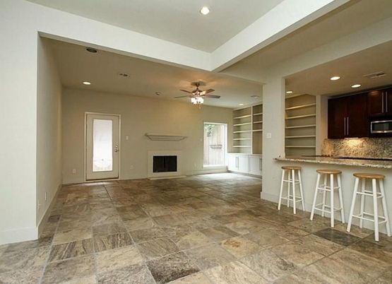 Fireplace, Interior, Kitchen, Recessed Lighting