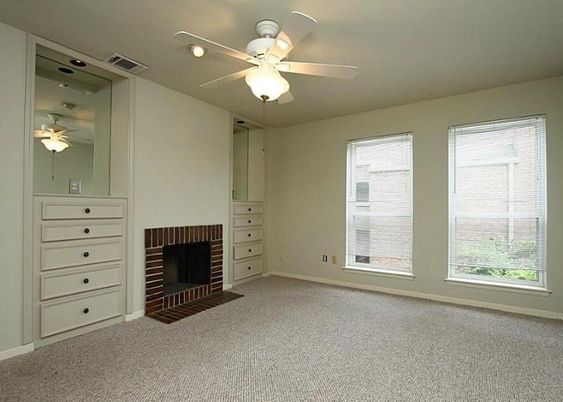 Empty room, Fireplace, Interior