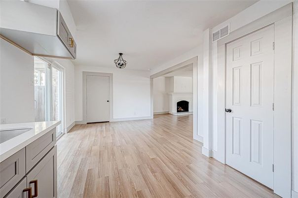 Empty room, Fireplace, Interior, Wood Texture Flooring