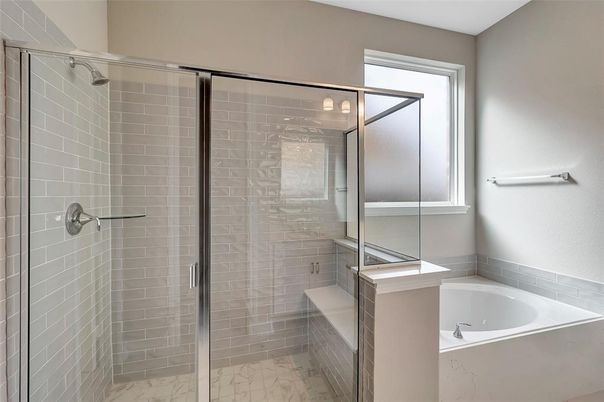 Bathroom, Glass Shower, Interior, Marble