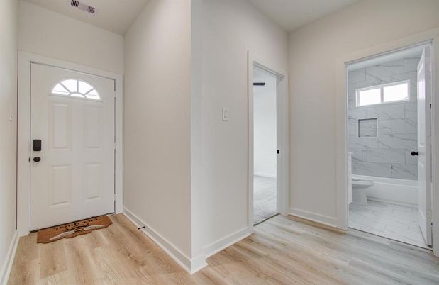 Bathroom, Interior, Marble, Marble Walls, Wood Texture Flooring