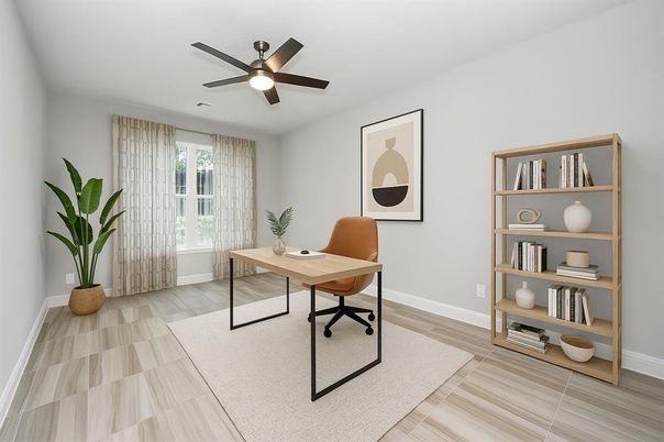 Home Office, Interior, Wood Texture Flooring