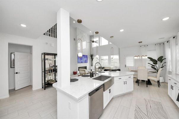 Dining room, Interior, Kitchen, Pendant Lights, Recessed Lighting