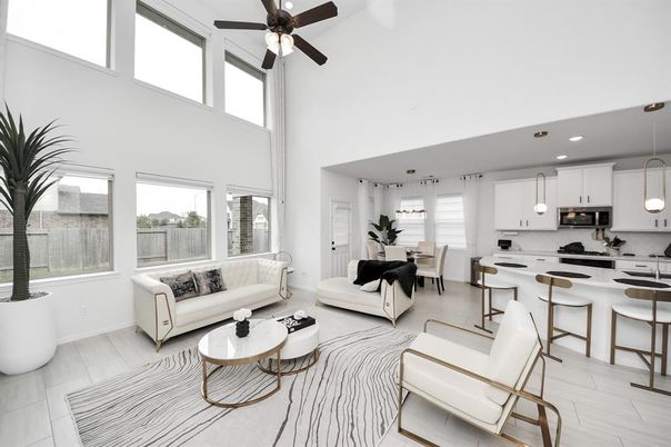 Dining room, Interior, Kitchen, Living room, Pendant Lights, Recessed Lighting