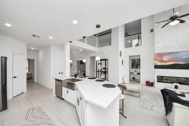 Interior, Kitchen, Pendant Lights, Recessed Lighting, Stainless Steel Appliances